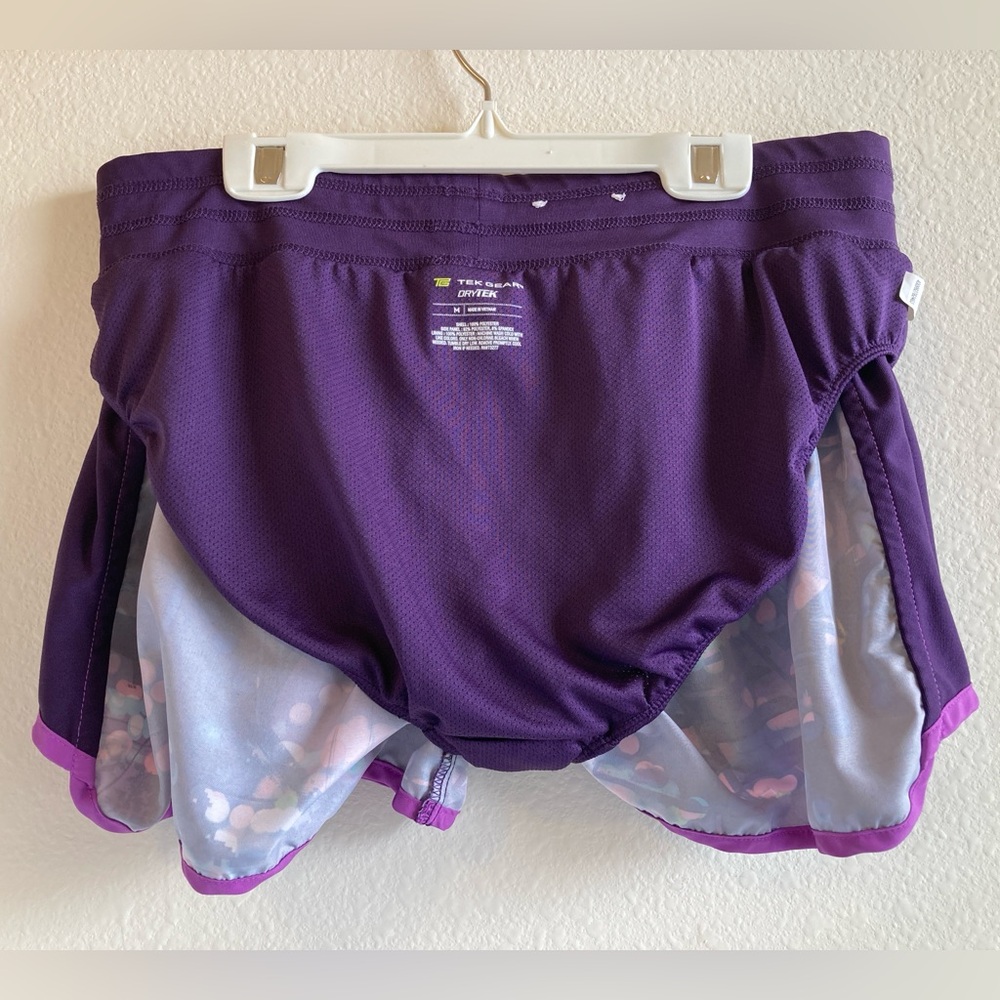 Tek Gear Purple Running Shorts with Bright Purple Trim Size M - Picture 5 of 6